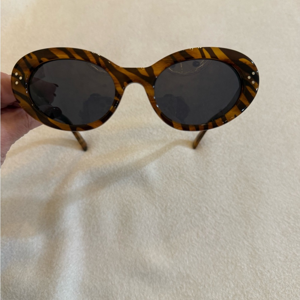 Celine Cat-Eye Tiger Print Sunglasses - Picture 8 of 16